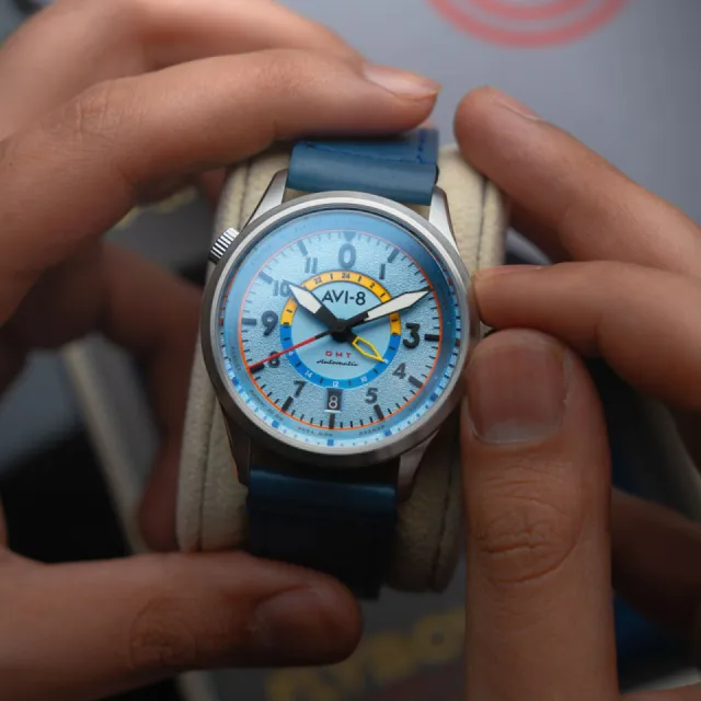 AVI-8 Flyboy Wingman Worldtimer GMT Automatic Blue AV412003 Görsel 3