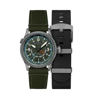 AVI-8 Flyboy Wingman Worldtimer GMT Automatic Green AV412005