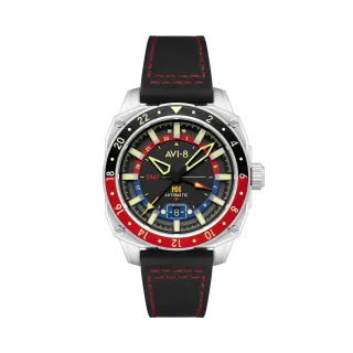 AVI-8 Hawker Hunter Atlas GMT Automatic Black AV412201