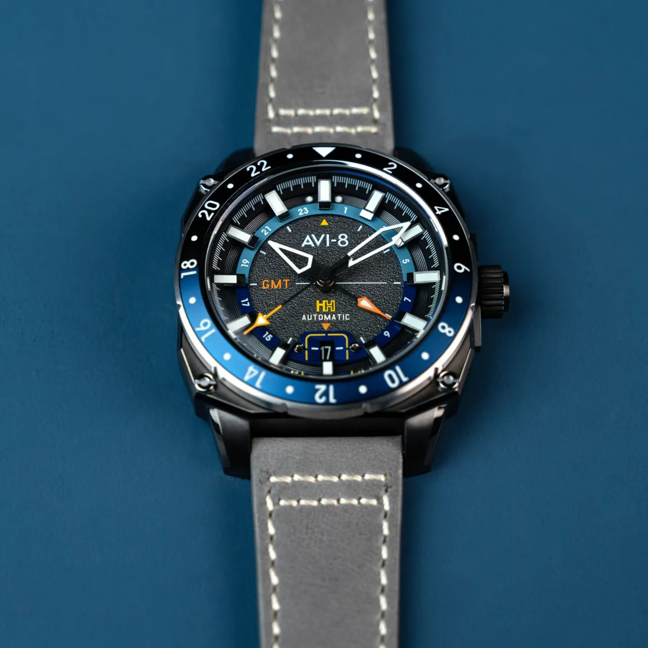 AVI-8 Hawker Hunter Atlas GMT Automatic Grey AV412204 detay görseli 5