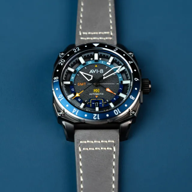 AVI-8 Hawker Hunter Atlas GMT Automatic Grey AV412204 Görsel 6