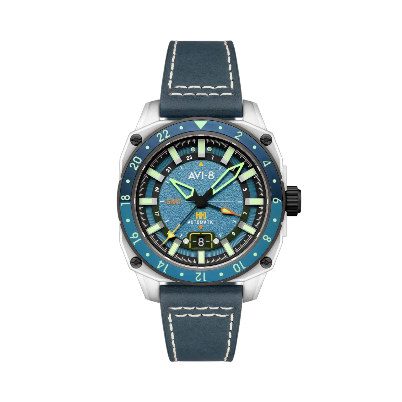 AVI-8 Hawker Hunter Atlas GMT Automatic Blue AV412205