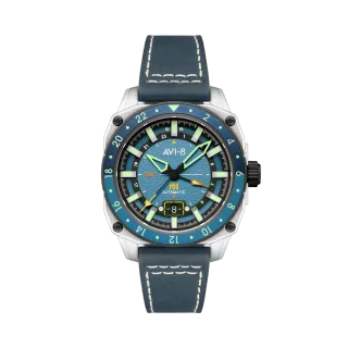 AVI-8 Hawker Hunter Atlas GMT Automatic Blue AV412205