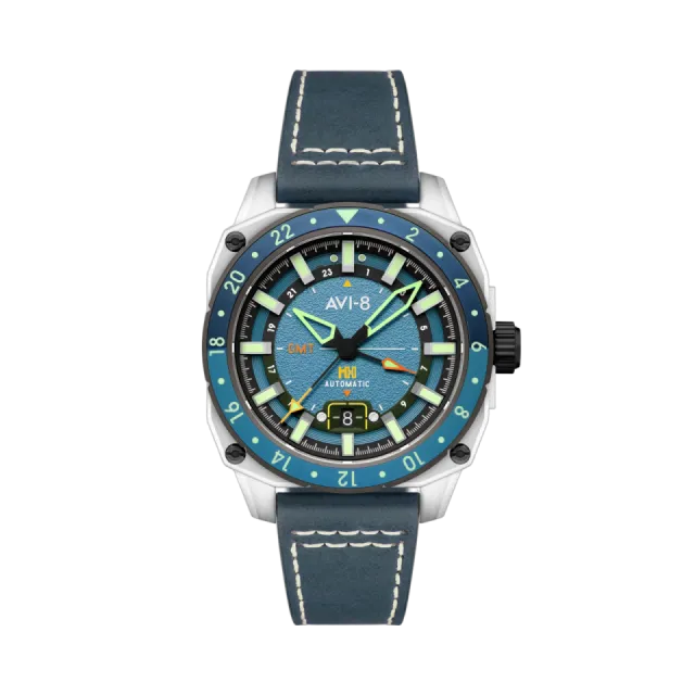 AVI-8 Hawker Hunter Atlas GMT Automatic Blue AV412205 Görsel 1
