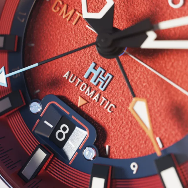 AVI-8 Hawker Hunter Atlas GMT Automatic Orangish Red AV412206 Görsel 10