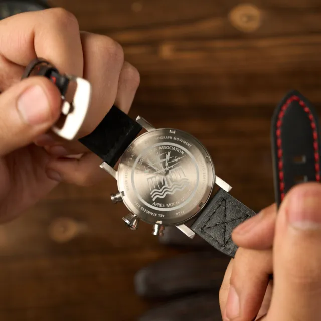 AVI-8 Dambuster Operation Catechism 80th Dual Time Chronograph Limited Edition Bomber Black AV412401 Görsel 6