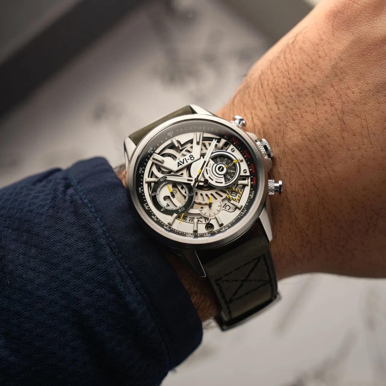 AVI-8 Hawker Harrier Matador Chronograph Storm Grey AV412501 detay görseli 2