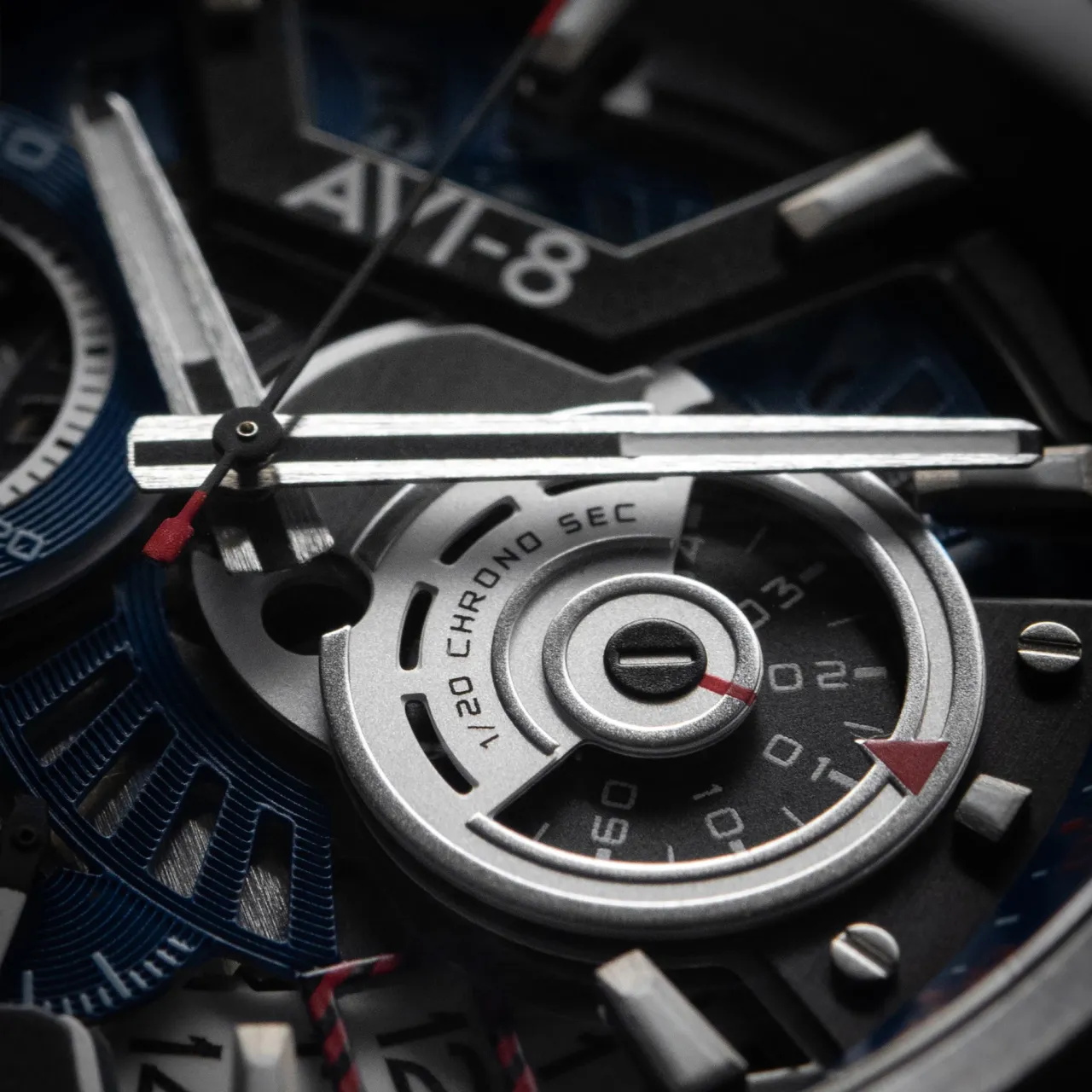 AVI-8 Hawker Harrier Matador Chronograph Slate Blue AV412503 detay görseli 4