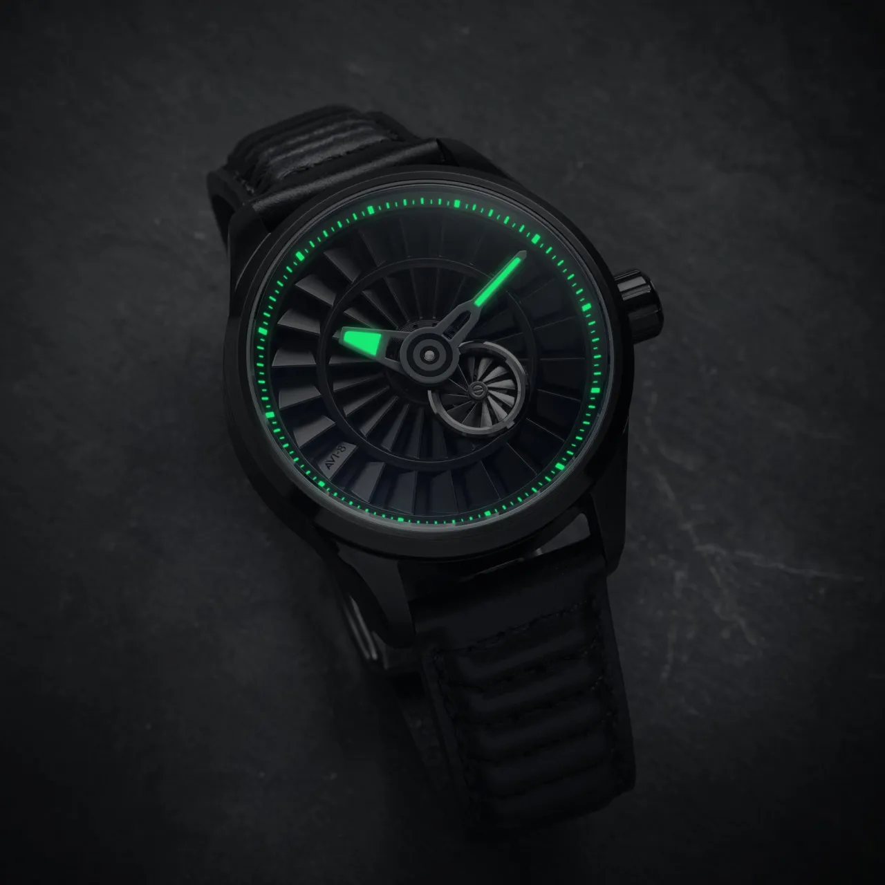 AVI-8 Hawker Harrier Pegasus Otomatik Piston Black AV412701 detay görseli 5