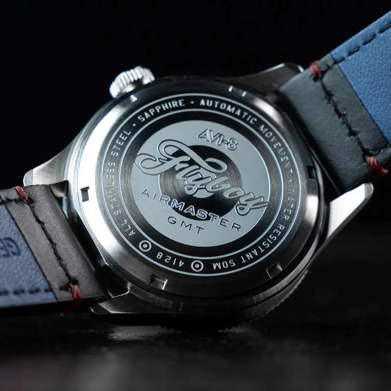 AVI-8 Flyboy Airmaster GMT Automatic Black AV412801 detay görseli 5
