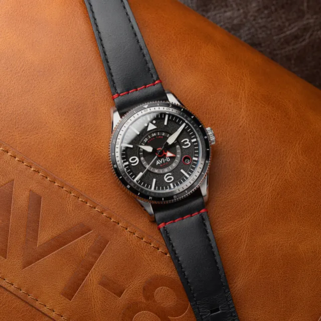 AVI-8 Flyboy Airmaster GMT Automatic Black AV412801 Görsel 7