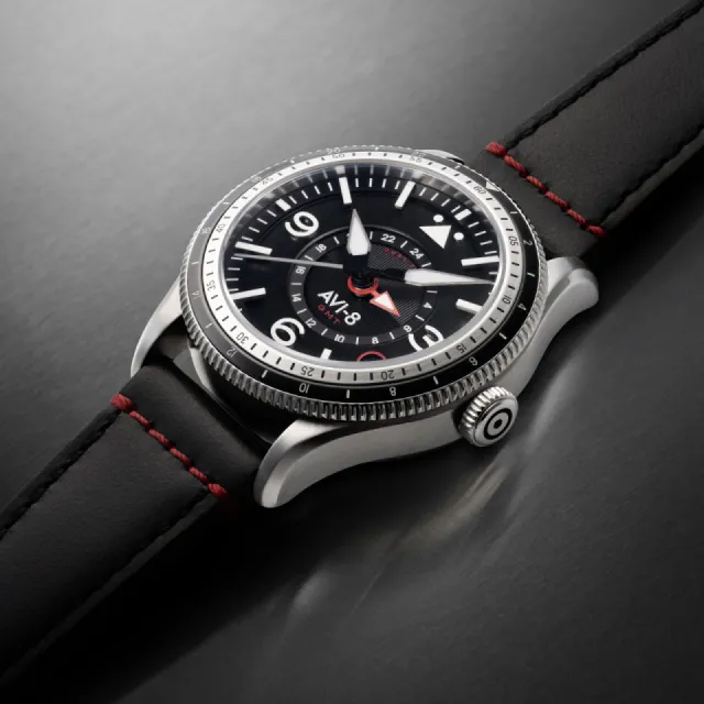 AVI-8 Flyboy Airmaster GMT Automatic Black AV412801 Görsel 9