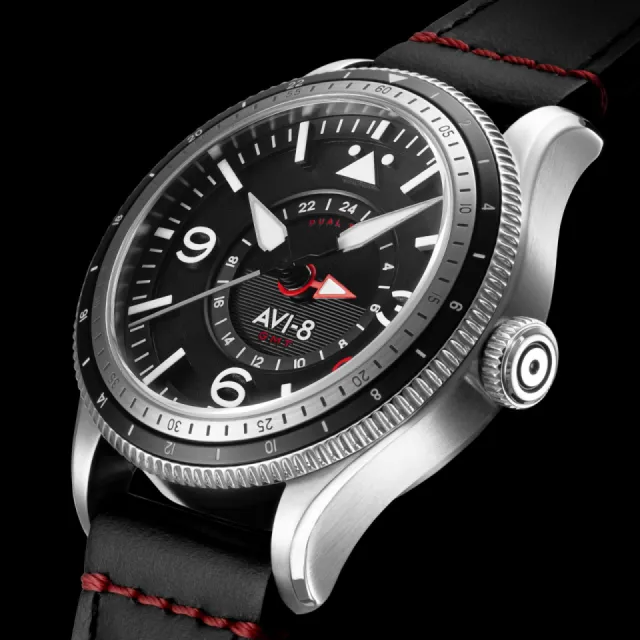 AVI-8 Flyboy Airmaster GMT Automatic Black AV412801 Görsel 10