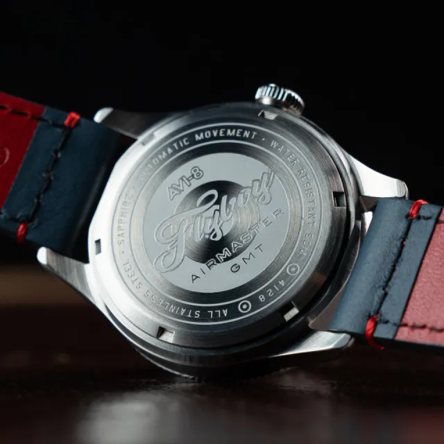 AVI-8 Flyboy Airmaster GMT Automatic Blue AV412804 Görsel 6