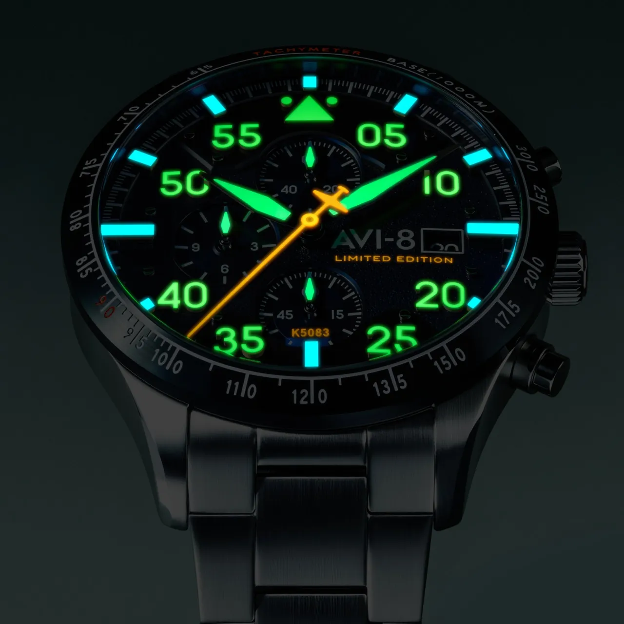 AVI-8 Hawker Hurricane 90th Anniversary Chronograph Limited Edition Blue AV413022 detay görseli 4