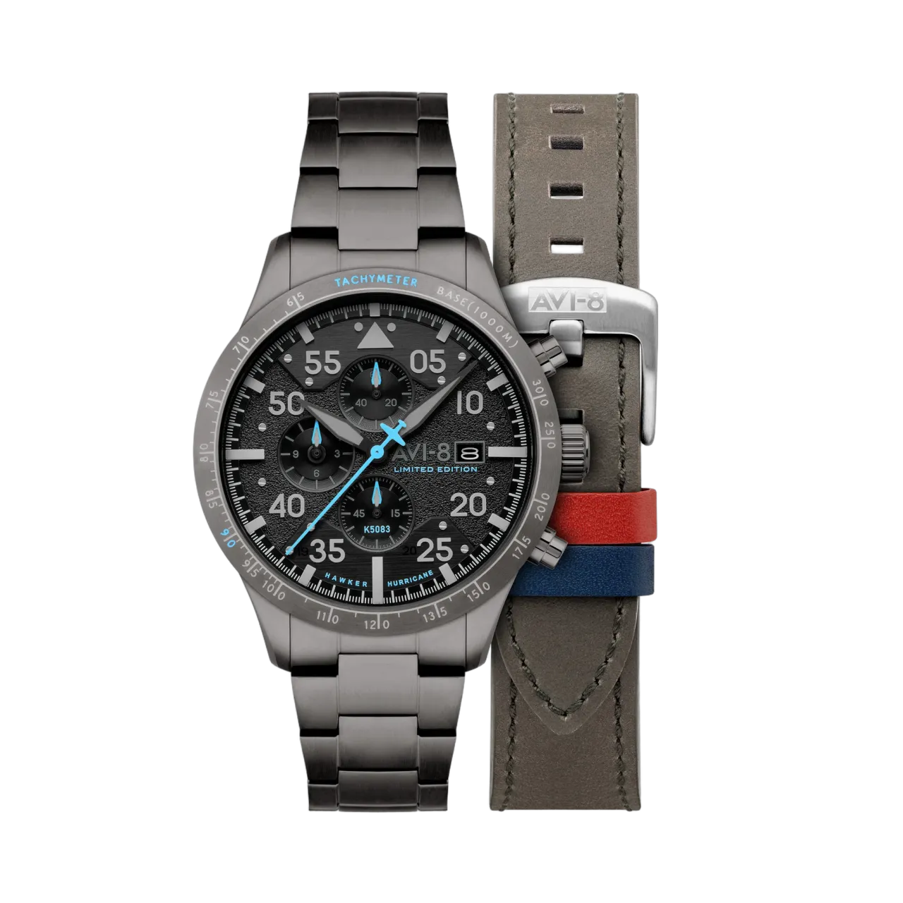 AVI-8 Hawker Hurricane 90th Anniversary Chronograph Limited Edition Hangar Grey AV413044