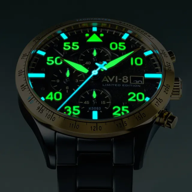 AVI-8 Hawker Hurricane 90th Anniversary Chronograph Limited Edition Altitude Black AV413055 Görsel 5