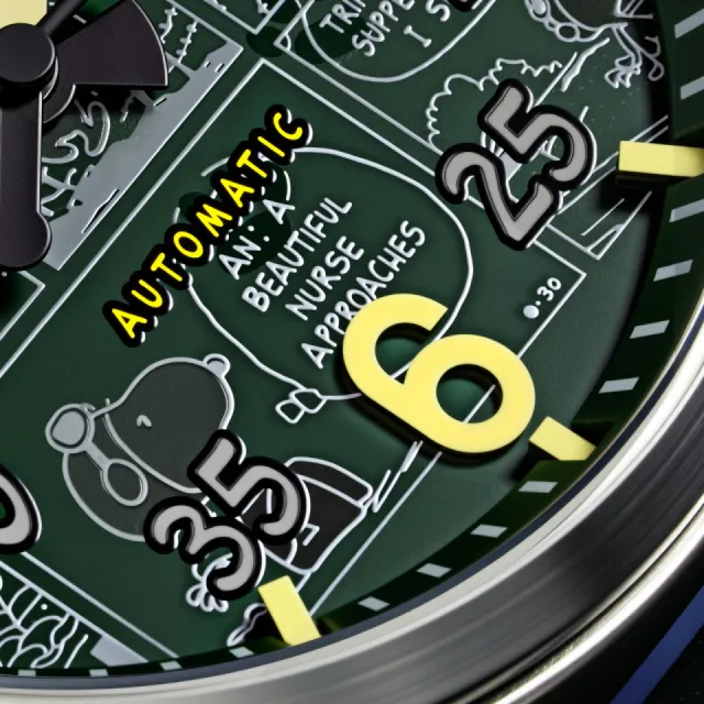 AVI-8 Spitfire Smith Otomatik Yeşil AV413402 Görsel 6