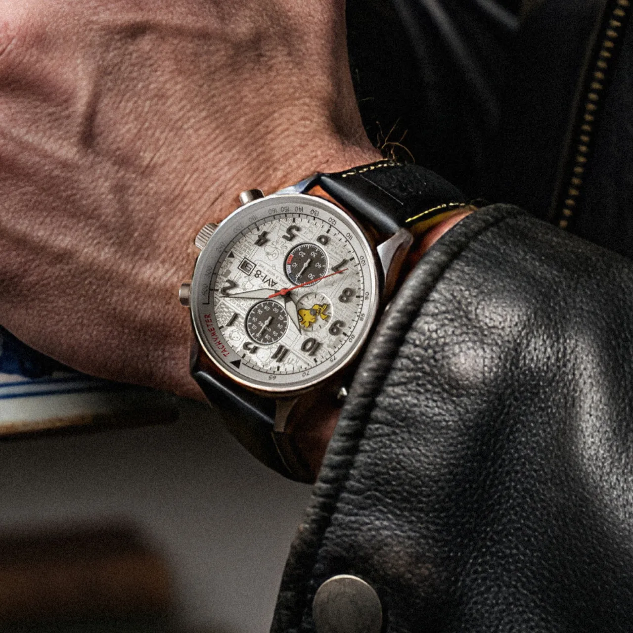 AVI-8 Hawker Hurricane Classic Chronograph Woodstock White AV413501 detay görseli 2