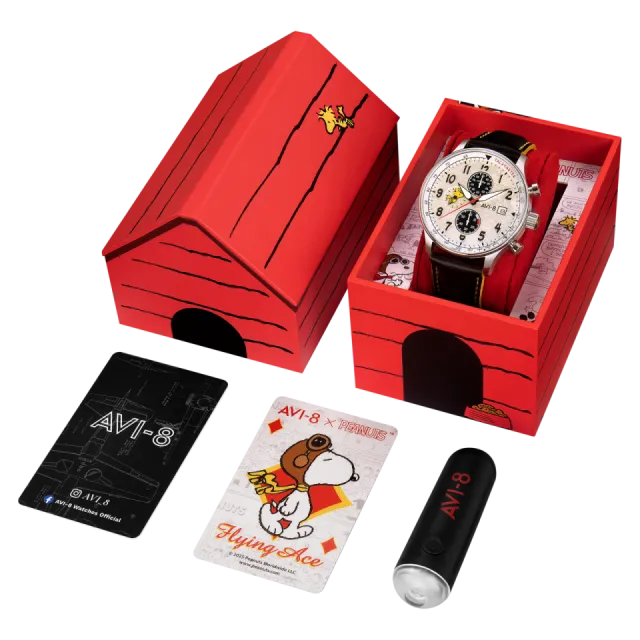 AVI-8 Hawker Hurricane Classic Chronograph Woodstock White AV413501 Görsel 9