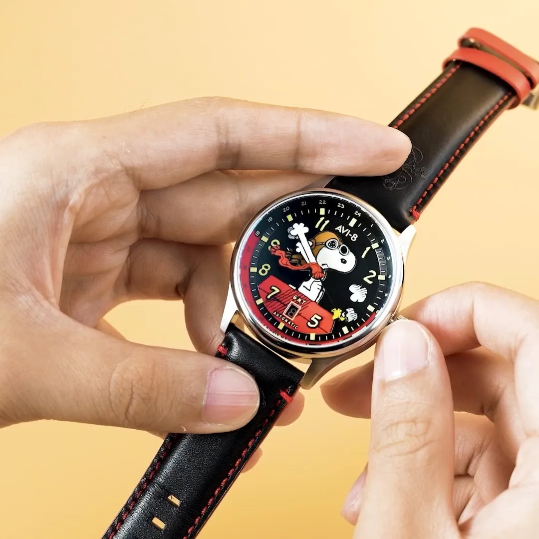 AVI-8 Hawker Hurricane Kent GMT Automatic Black AV413601 detay görseli 1