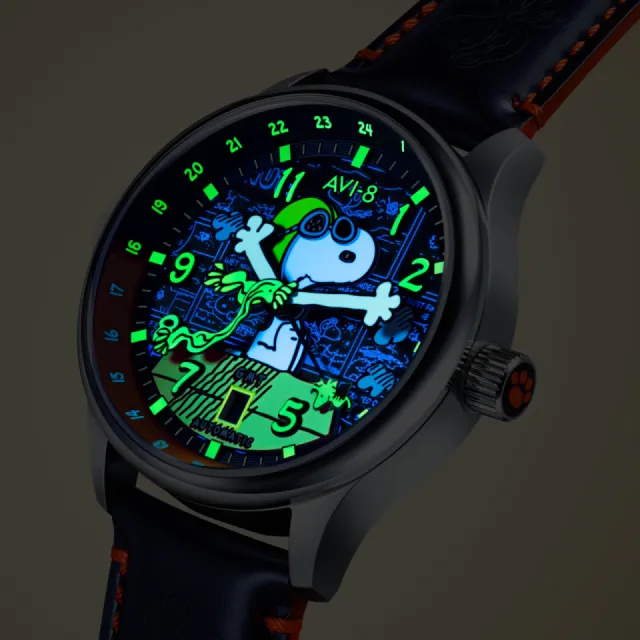 AVI-8 Hawker Hurricane Kent GMT Otomatik Mavi AV413602 Görsel 4