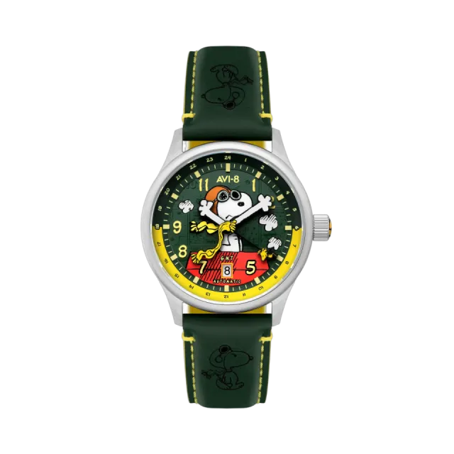 AVI-8 Hawker Hurricane Kent GMT Automatic Green AV413604 Görsel 1