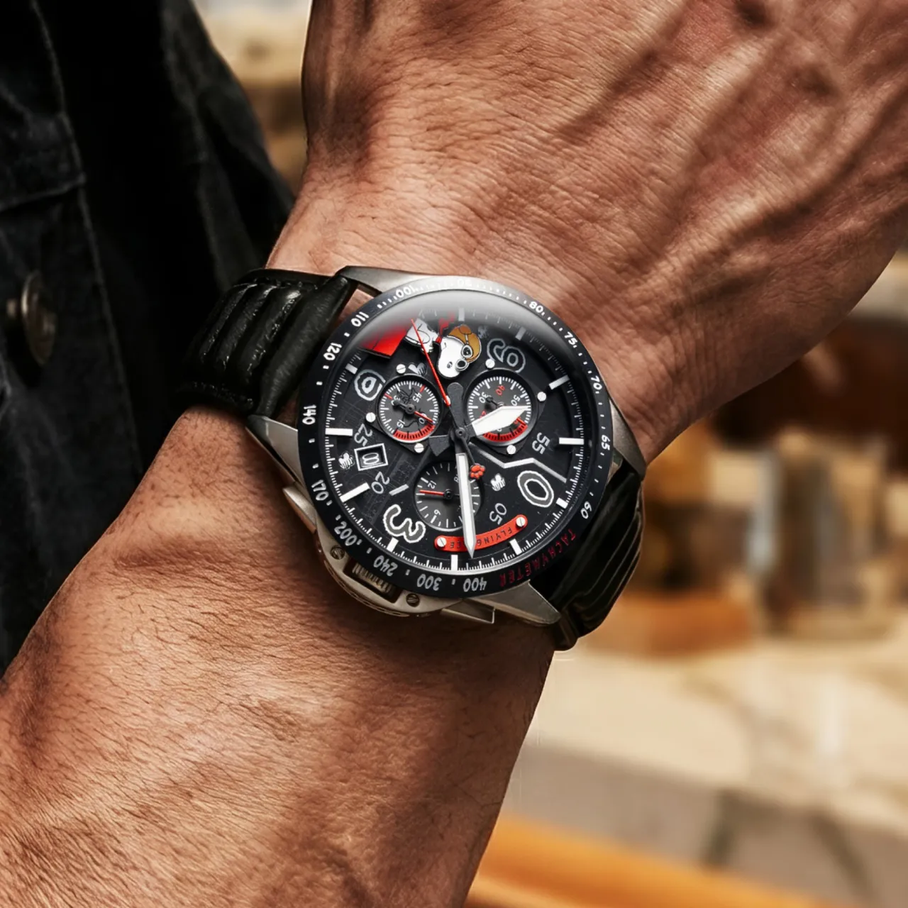 AVI-8 P-51 Mustang Blakeslee Chronograph Black AV414001 detay görseli 2