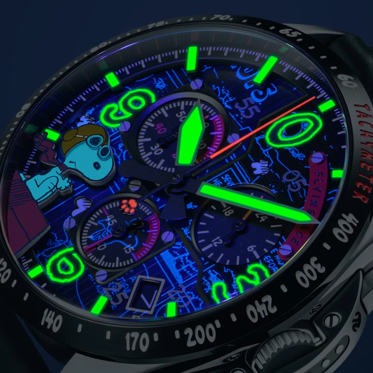 AVI-8 P-51 Mustang Blakeslee Chronograph Black AV414001 detay görseli 4