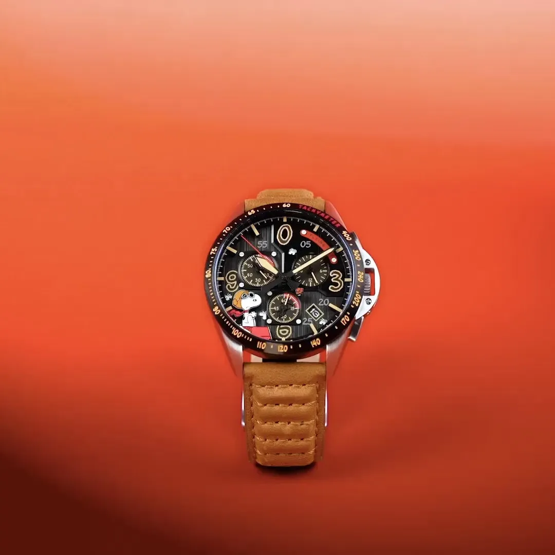 AVI-8 P-51 Mustang Blakeslee Chronograph Biplane Brown AV414002 detay görseli 1