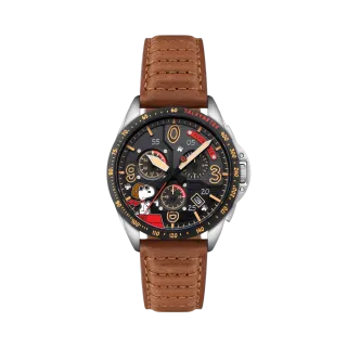 AVI-8 P-51 Mustang Blakeslee Chronograph Biplane Brown AV414002