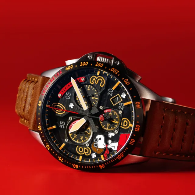 AVI-8 P-51 Mustang Blakeslee Chronograph Biplane Brown AV414002 Görsel 4