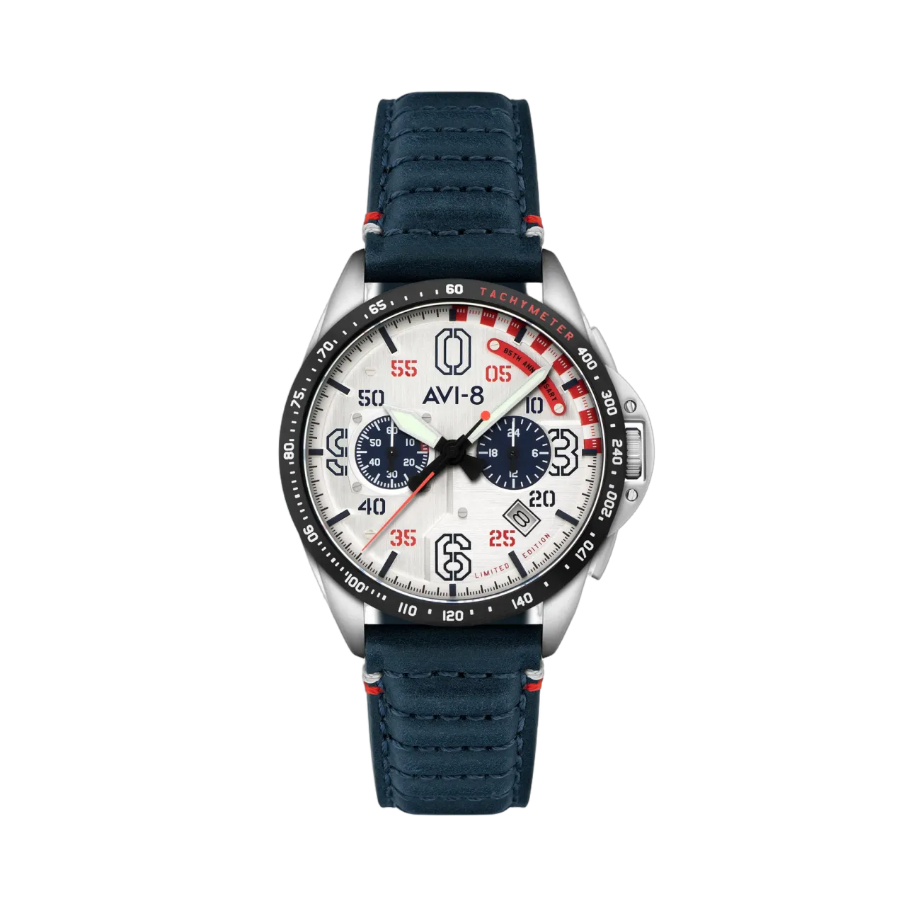 AVI-8 P-51 Mustang Kindelberger Chronograph Slipstream Silver AV414301
