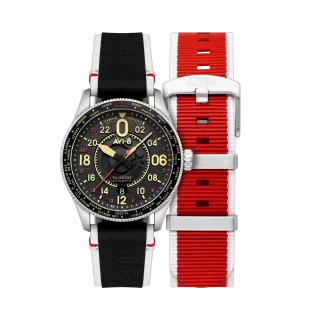 AVI-8 Spitfire Sabiha Gökçen 24 Hour Automatic Black AV414401