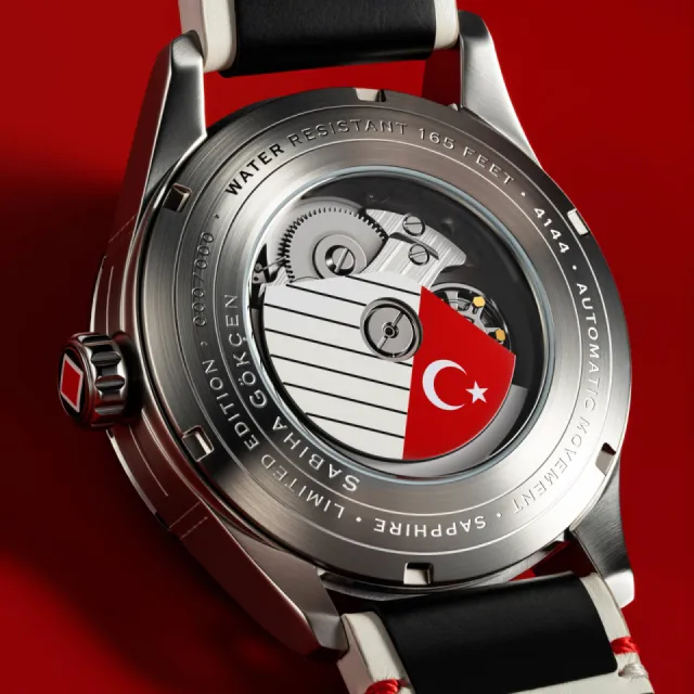 AVI-8 Spitfire Sabiha Gökçen 24 Hour Automatic Black AV414401 Görsel 6