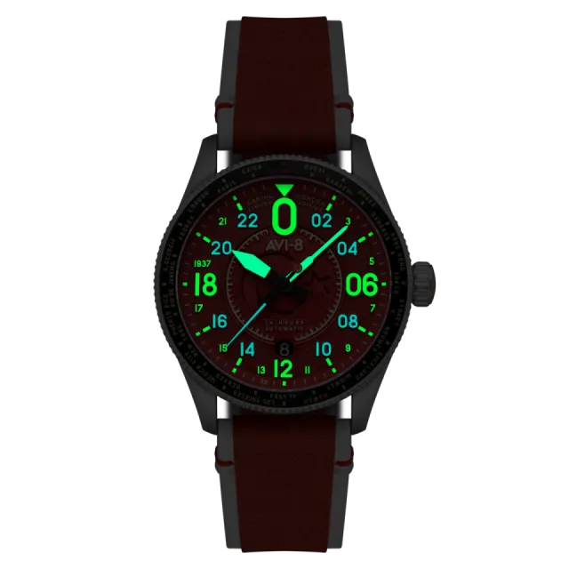 AVI-8 Spitfire Sabiha Gökçen 24 Hour Automatic Red AV414402 Görsel 7