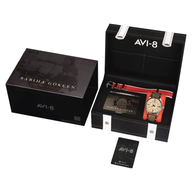AVI-8 Spitfire Sabiha Gökçen 24 Hour Automatic Gökçen Khaki AV414403 Görsel 8