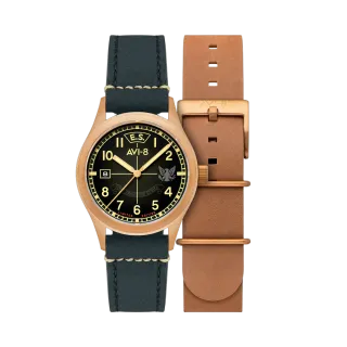 AVI-8 Flyboy Eagle Squadron Automatic Bronze Black AV414501