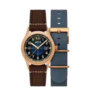 AVI-8 Flyboy Eagle Squadron Otomatik Mavi AV414502