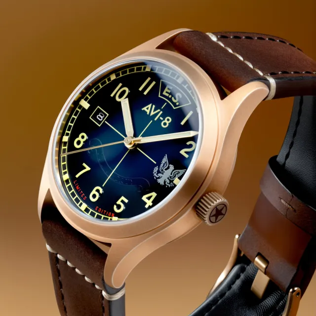 AVI-8 Flyboy Eagle Squadron Otomatik Mavi AV414502 Görsel 5