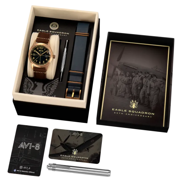 AVI-8 Flyboy Eagle Squadron Otomatik Mavi AV414502 Görsel 9