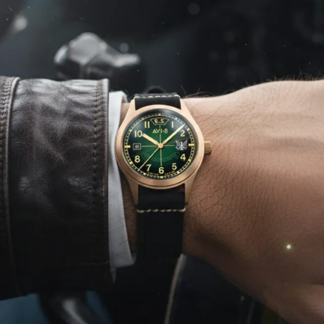 AVI-8 Flyboy Eagle Squadron Otomatik Yeşil AV414503 Görsel 3