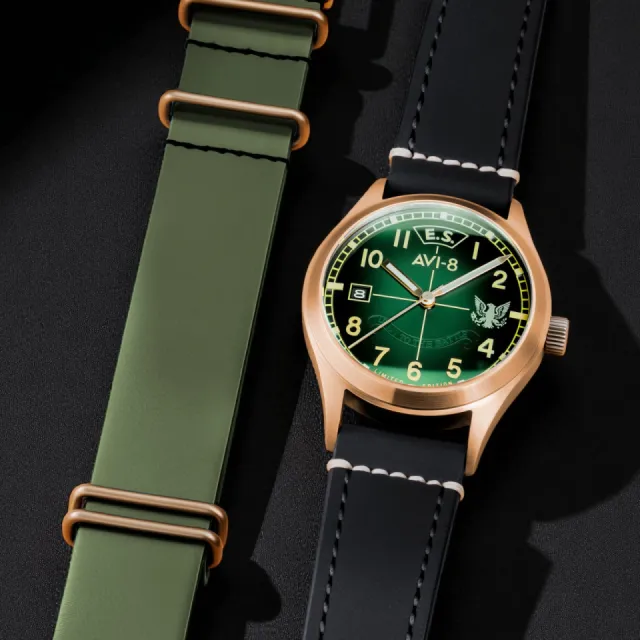 AVI-8 Flyboy Eagle Squadron Otomatik Yeşil AV414503 Görsel 4