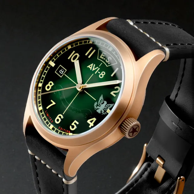 AVI-8 Flyboy Eagle Squadron Otomatik Yeşil AV414503 Görsel 5