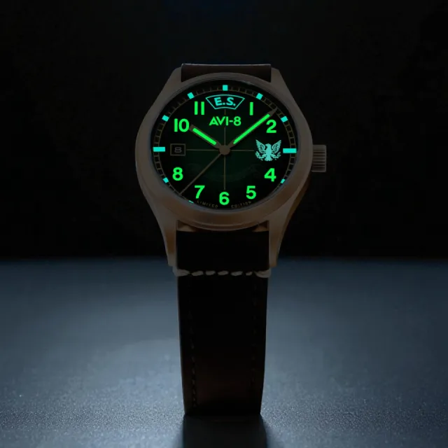 AVI-8 Flyboy Eagle Squadron Otomatik Yeşil AV414503 Görsel 7