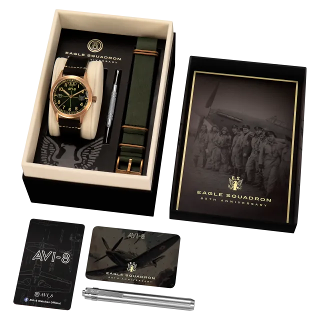AVI-8 Flyboy Eagle Squadron Otomatik Yeşil AV414503 Görsel 9