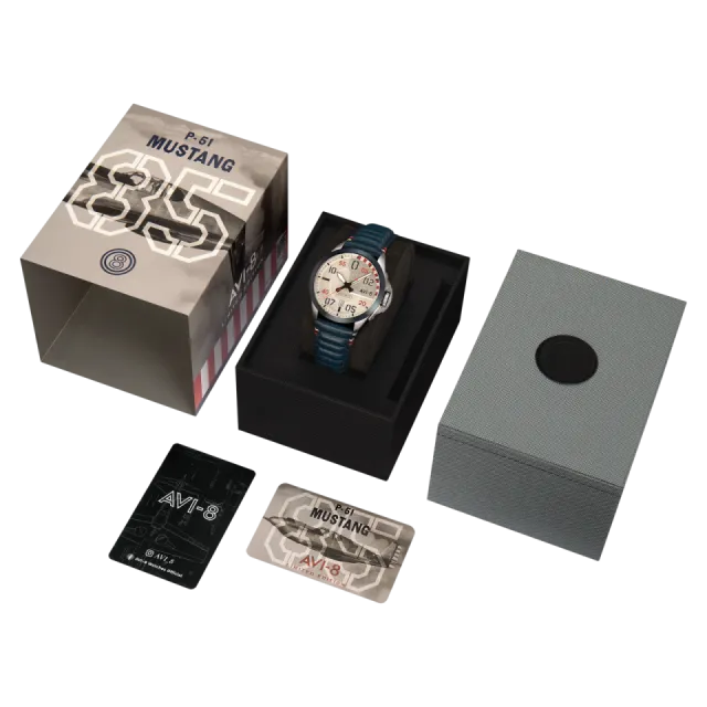 AVI-8 P-51 Mustang Hitchcock Automatic Silver AV414601 Görsel 12