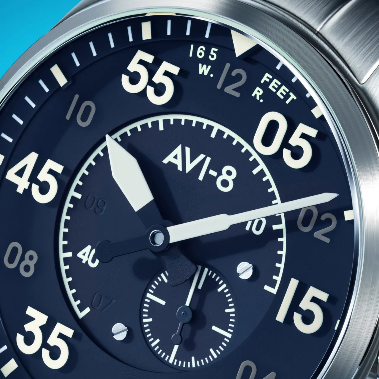 AVI-8 Spitfire Type 300 Automatic Blue AV414711 detay görseli 2