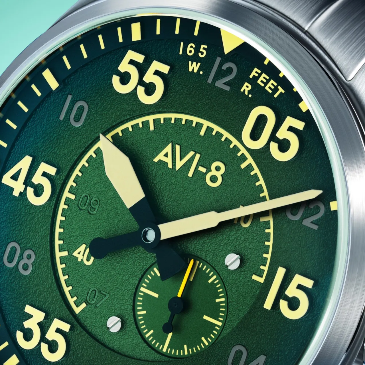 AVI-8 Spitfire Type 300 Automatic Green AV414722 detay görseli 1