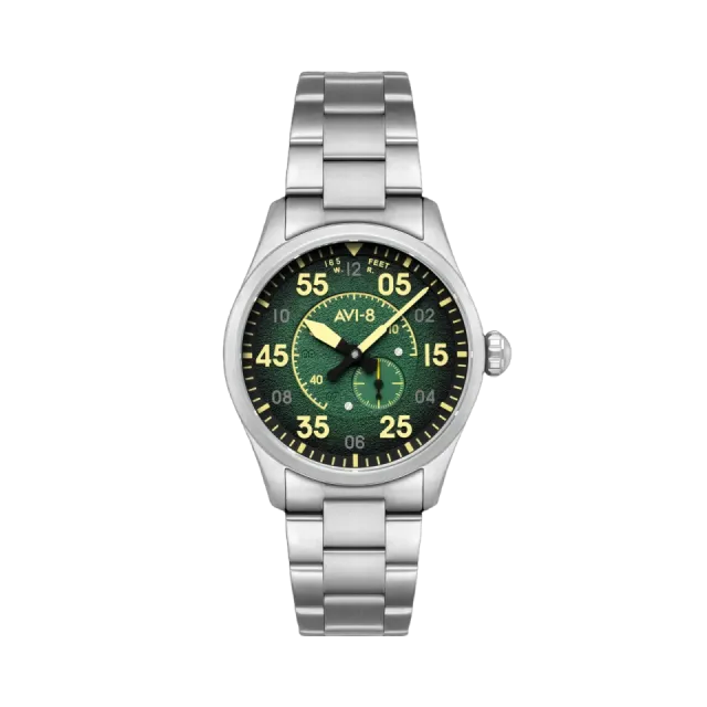 AVI-8 Spitfire Type 300 Automatic Green AV414722 Görsel 1